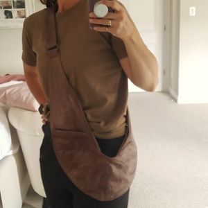 Sash bag leather brown purse